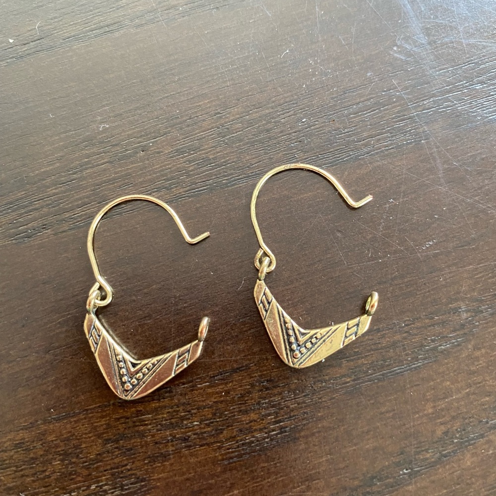 Bohemian gold earrings